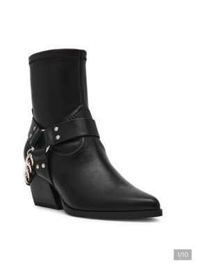 Dolce Vita Keeler black boots with silver chain harness